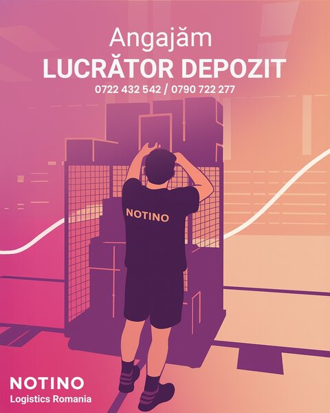 Lucrator depozit (Dragomiresti-Deal, IF) salariu intre 3500-4900 lei